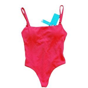 Melissa Odabash Sz 8 Suit Tosca Red Ridges One Piece Bathing Suit Cheeky